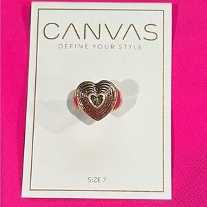 NWT Canvas heart ring size 7 & a size 8